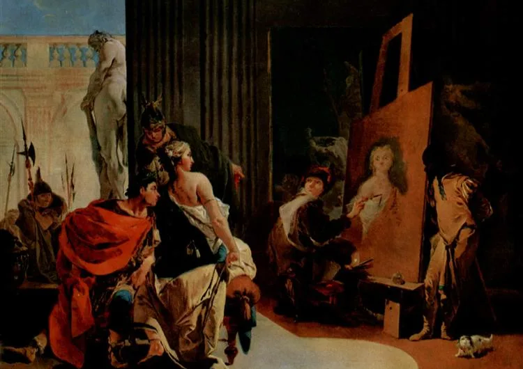 Alejandro Magno y Campaspe en el estudio de Apeles – GIOVANNI BATTISTA TIEPOLO