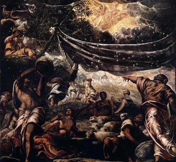 Milagro del maná – TINTORETTO
