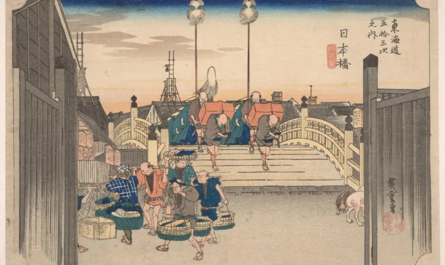 Nihinbashi, escena de mañana – UTAGAWA HIROSHIGE