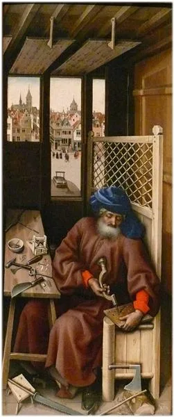 José como carpintero medieval -ROBERT CAMPIN