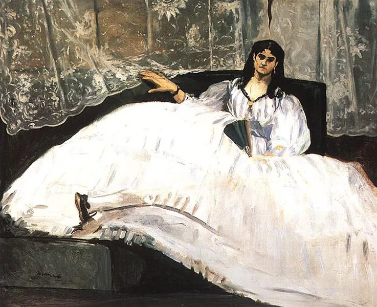 Jeanne Duval, amante de Baudelaire, reclinada – EDOUARD MANET