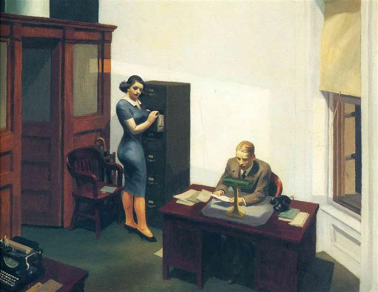 Oficina por la noche – EDWARD HOPPER