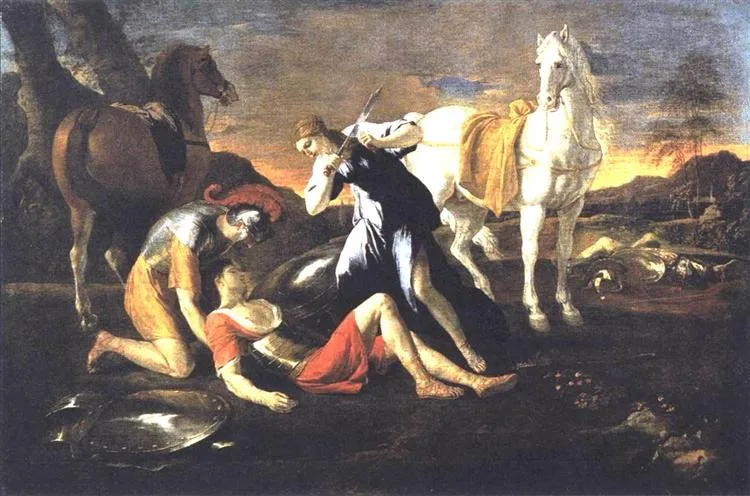 Tancredo y Erminia – NICOLAS POUSSIN