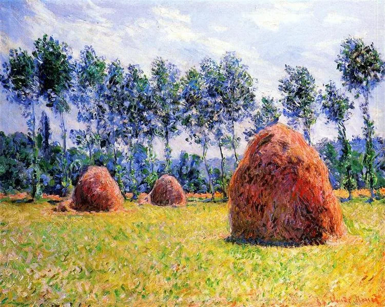 Montones de heno en Giverny – CLAUDE MONET