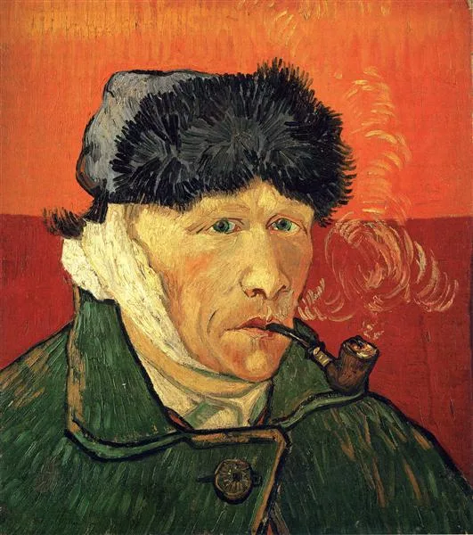 Autorretrato con la oreja vendada – VINCENT VAN GOGH