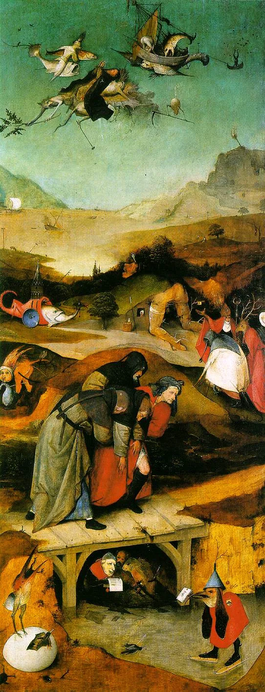 Tríptico de las tentaciones de San Antonio (panel izquierdo) – EL BOSCO