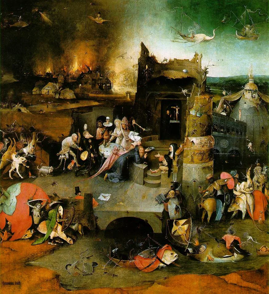 Tríptico de las tentaciones de San Antonio (panel central) – EL BOSCO